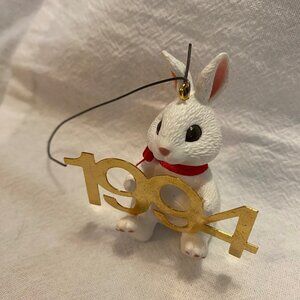 Bunny 1994 Christmas birthday ornament